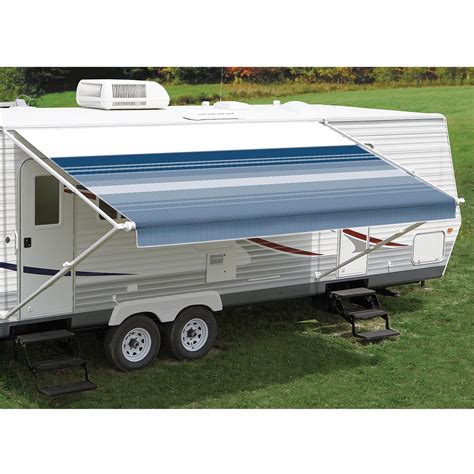 metal awnings on trailer houses|awning for travel trailer replacement.